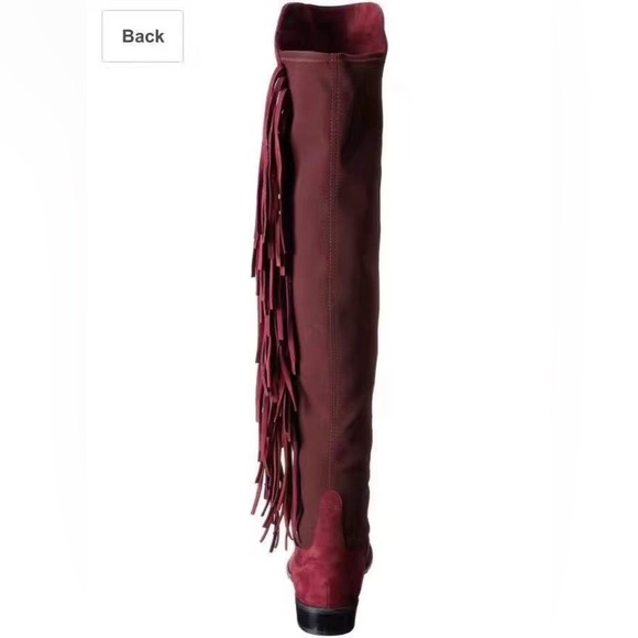 Stuart Weitzman Mane Suede Over The Knee Boots size :9 color: bordeaux:brand new - Picture 13 of 14